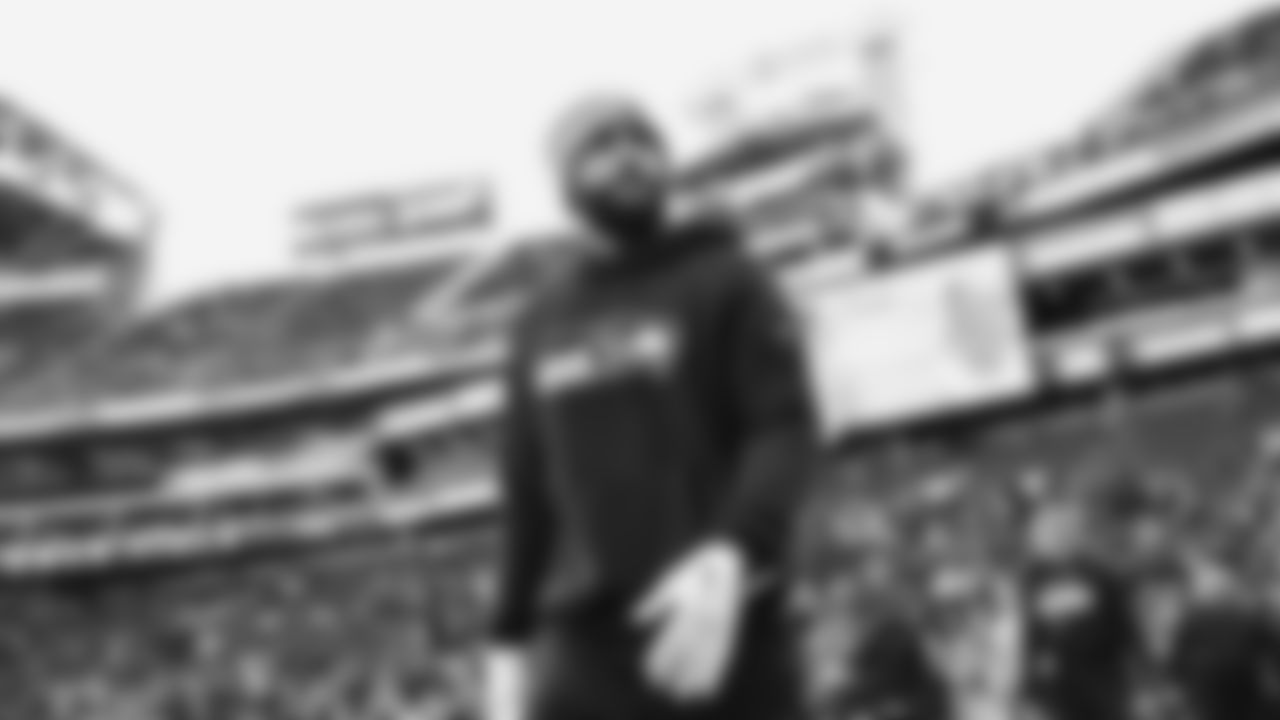 Seahawks safety Julian Love (20) warms up at Lumen Field for the NFC Championship game vs. the Los Angeles Rams on Sunday, January 25, 2026.