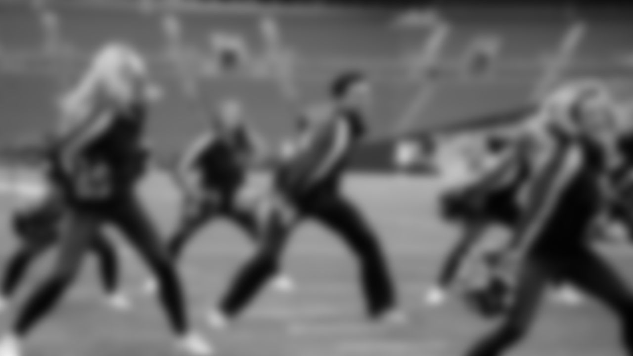 A backstage look of the dancers preparing for the Week 10 matchup against the Cardinals on November 9, 2025