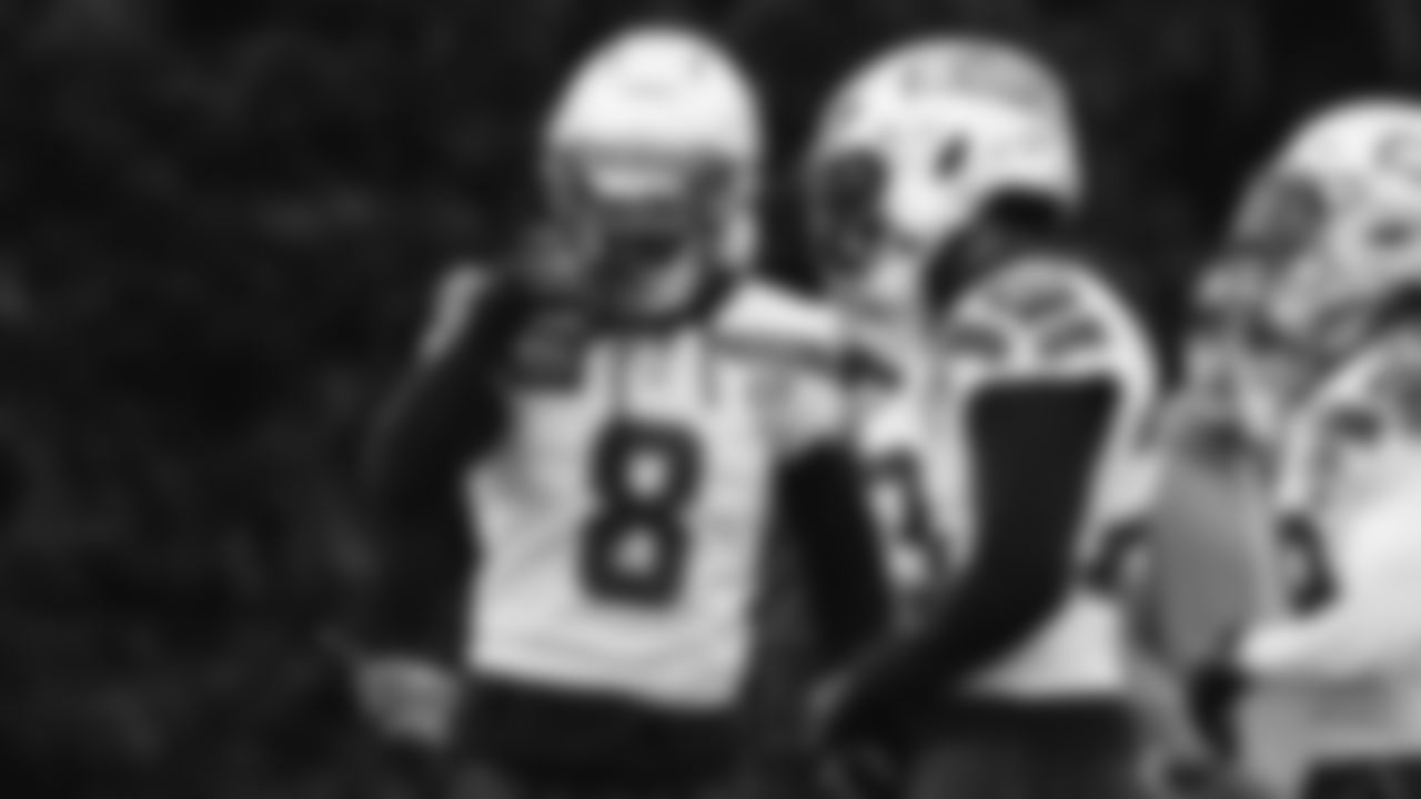 Seahawks safety Coby Bryant (8) and safety D'Anthony Bell (23) practiced on Thursday, November 27, 2025 at the Virginia Mason Athletic Center.