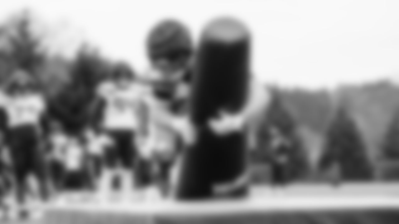 Seahawks defensive tackle Rylie Mills (98) practiced on Tuesday, January 13, 2026 at the Virginia Mason Athletic Center.