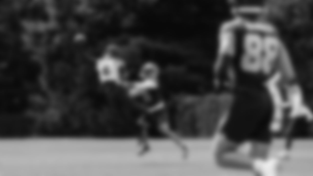 Seahawks safety Coby Bryant (8) and wide receiver Jaxon Smith-Njigba (11) practiced on August 19, 2025 at the Virginia Mason Athletic Center.