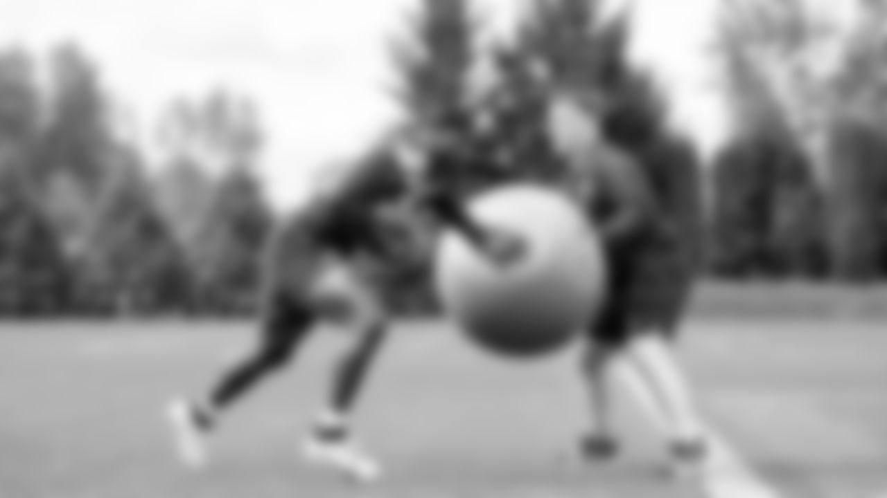 Seahawks running back Jarcardia Wright (31) participated in a workout on May 12, 2025 at the Virginia Mason Athletic Center.