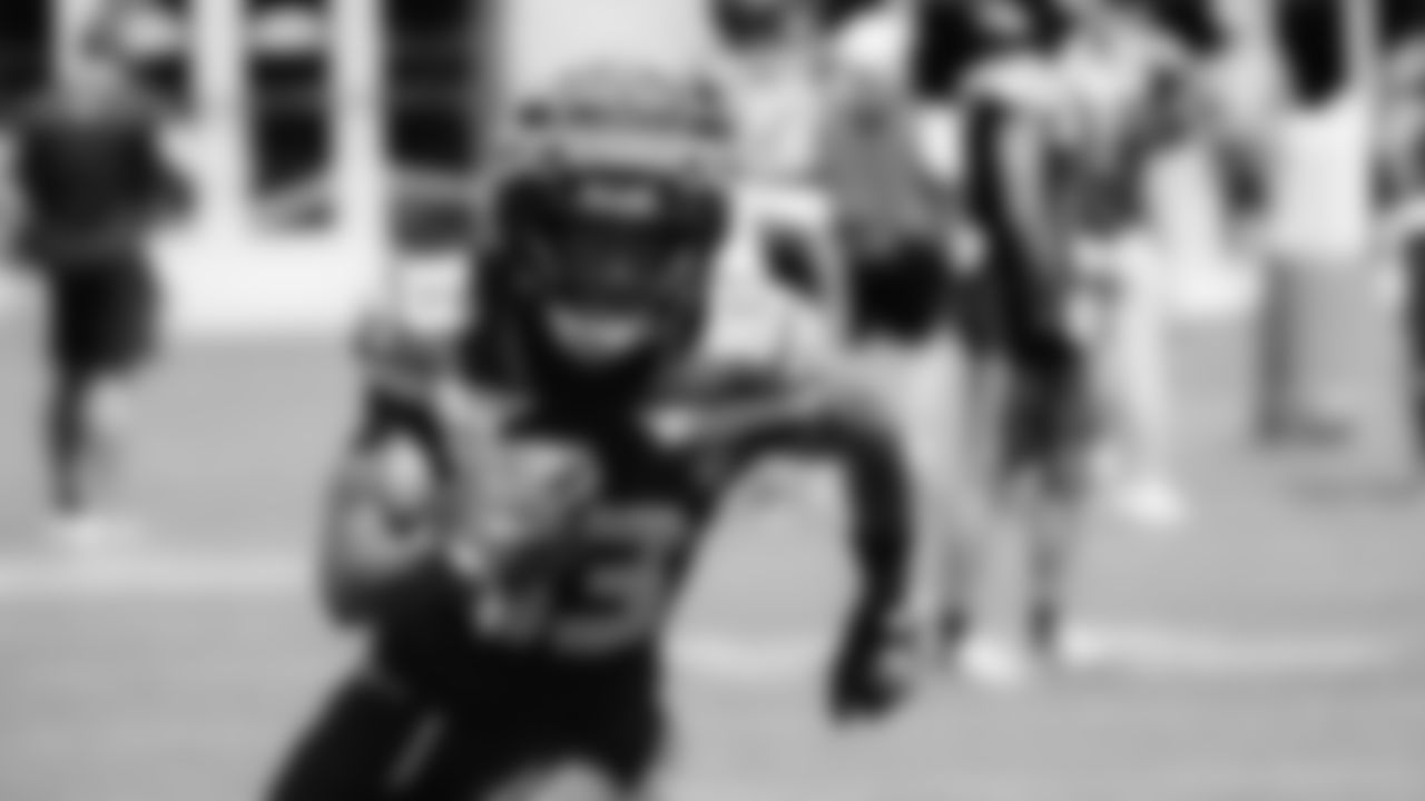 Seahawks wide receiver Dareke Young (83) practiced on day six of training camp on July 29, 2025 at the Virginia Mason Athletic Center.
