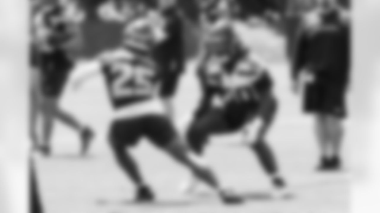 Seahawks linebacker Jamie Sheriff (50) participated in the Seahawks 2025 offseason workout program.