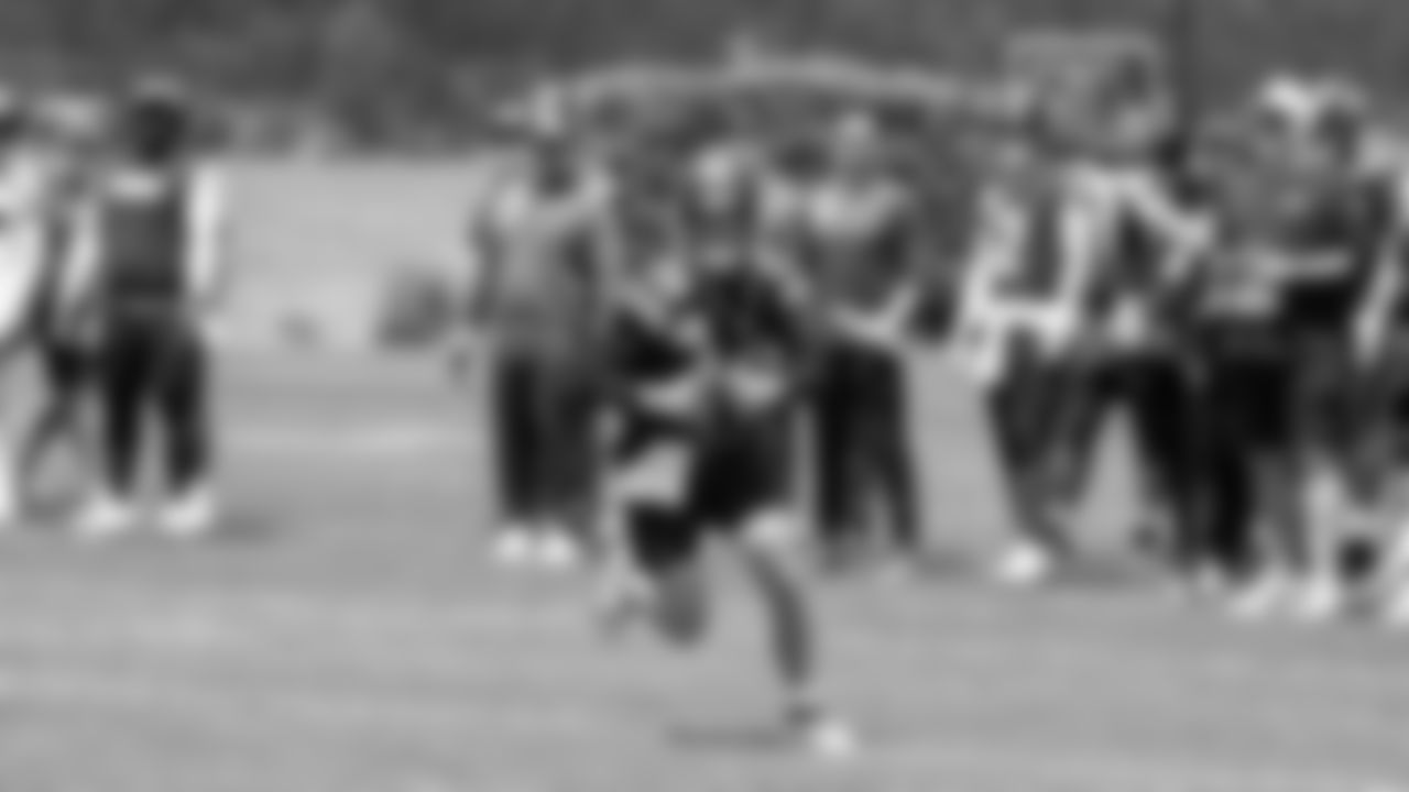 Seahawks quarterback Sam Darnold (14) participated in a workout on day two of OTAs on Thursday, May 29, 2025 at the Virginia Mason Athletic Center.