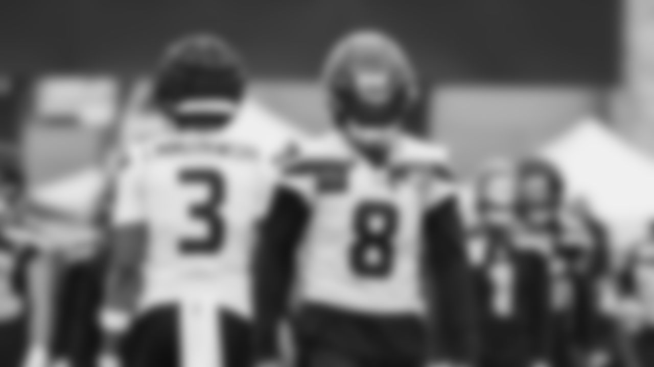 Seahawks safety Coby Bryant (8) practiced on day three of training camp on July 25, 2025 at the Virginia Mason Athletic Center.
