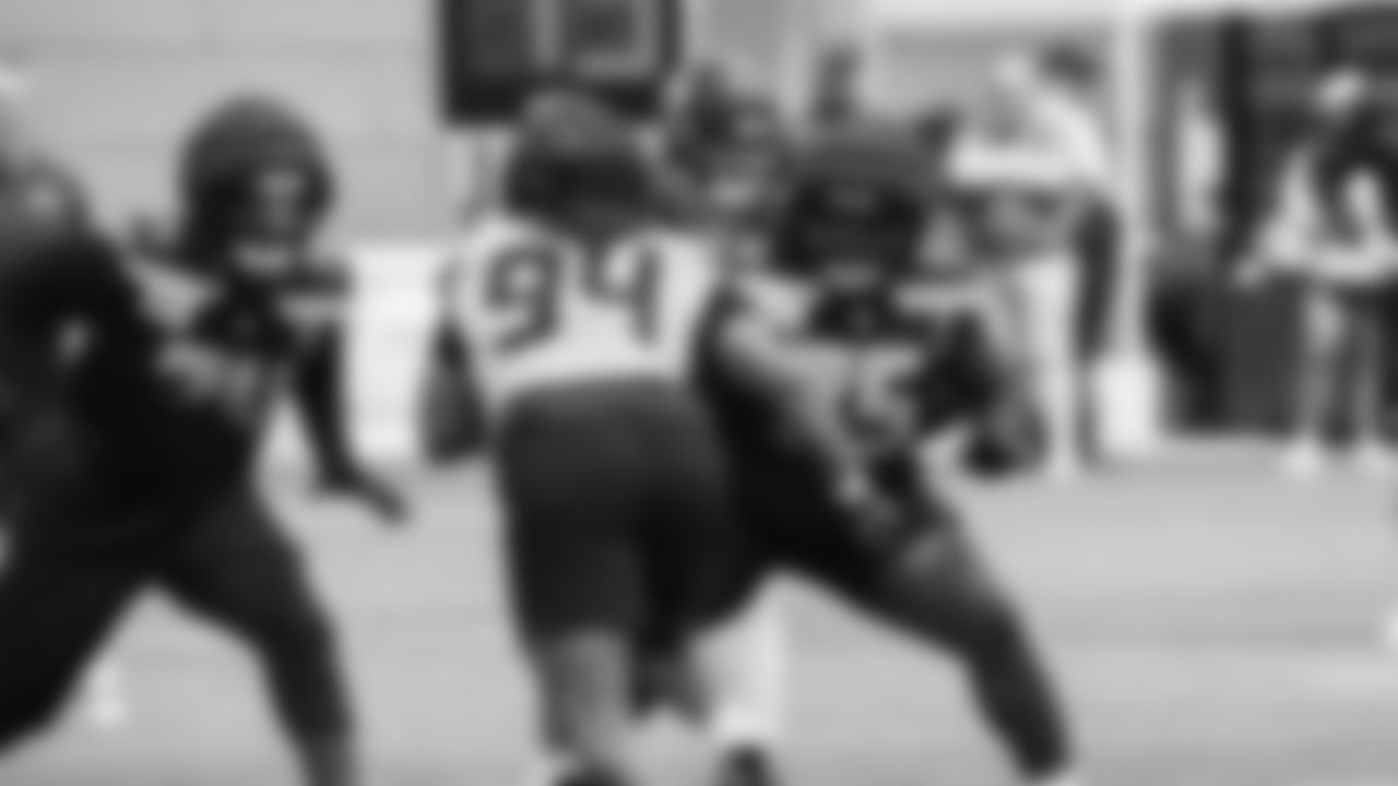 Seahawks guard Anthony Bradford (75) practiced on day three of training camp on July 25, 2025 at the Virginia Mason Athletic Center.