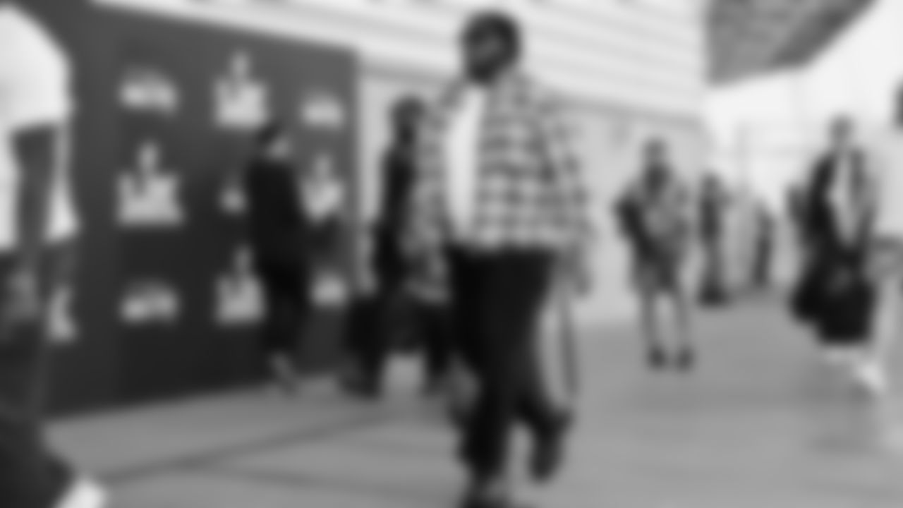 Seahawks guard Christian Haynes (64) arrived at Levi's Stadium for the Super Bowl LX matchup vs. the New England Patriots on Sunday, February 8, 2026.