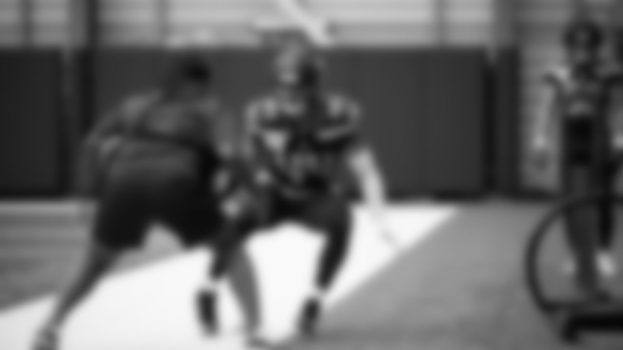 Seahawks linebacker Chazz Surratt (44) practiced on Thursday, November 13, 2025 at the Virginia Mason Athletic Center.