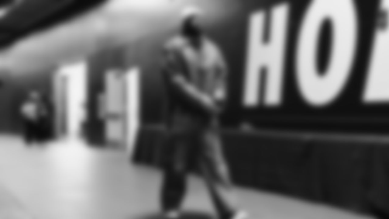 Seahawks tackle Josh Jones (74) arrived at Lumen Field for the NFC Championship game vs. the Los Angeles Rams on Sunday, January 25, 2026.