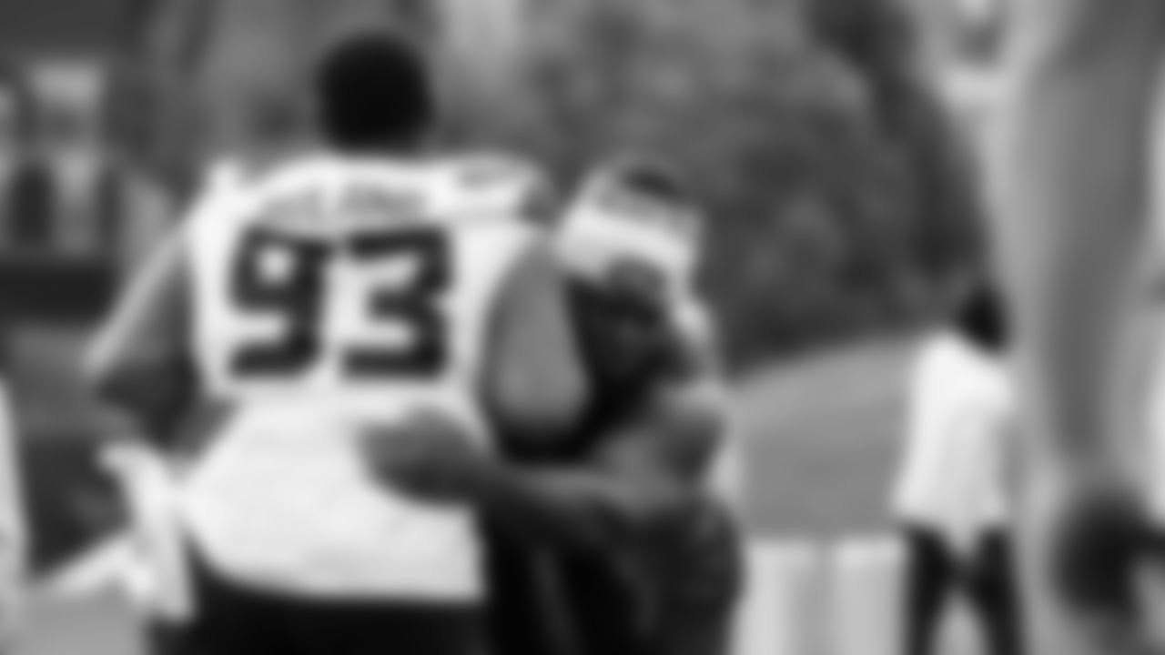 Seahawks defensive tackle Jarran Reed (90) and nose tackle DeMeco Roland (93) participated in a workout on May 14, 2025 at the Virginia Mason Athletic Center.
