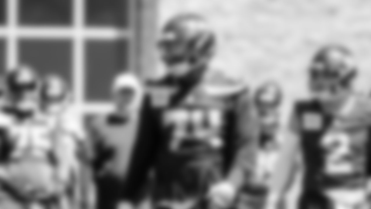 Seahawks tackle Josh Jones (74) participated in a workout on day three of OTAs on Friday, May 30, 2025 at the Virginia Mason Athletic Center.