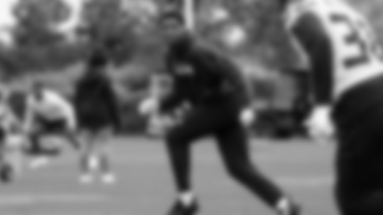 Seahawks wide receiver Montorie Foster Jr. (35) participated in a workout on May 14, 2025 at the Virginia Mason Athletic Center.