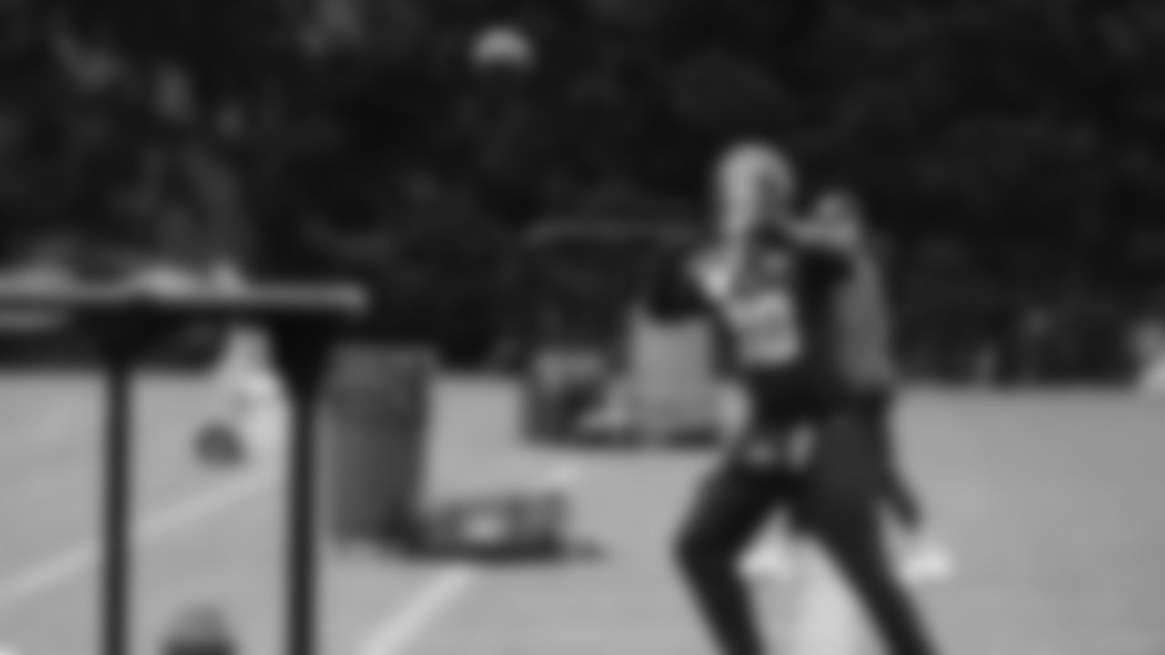 Seahawks tight end Elijah Arroyo (18) practiced on Thursday, January 8, 2026 at the Virginia Mason Athletic Center.