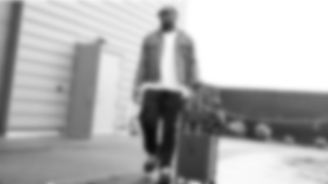 Seahawks defensive end DeMarcus Lawrence (0) departed the Virginia Mason Athletic Center on Friday, December 5, 2025 for the Week 14 trip to Atlanta.