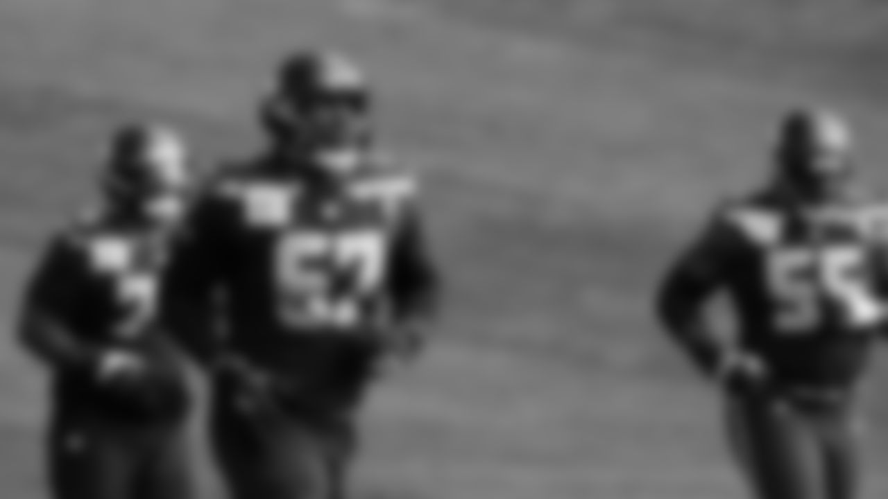 Seahawks tackle Charles Cross (67) practiced on Friday, October 17, 2025 at the Virginia Mason Athletic Center.