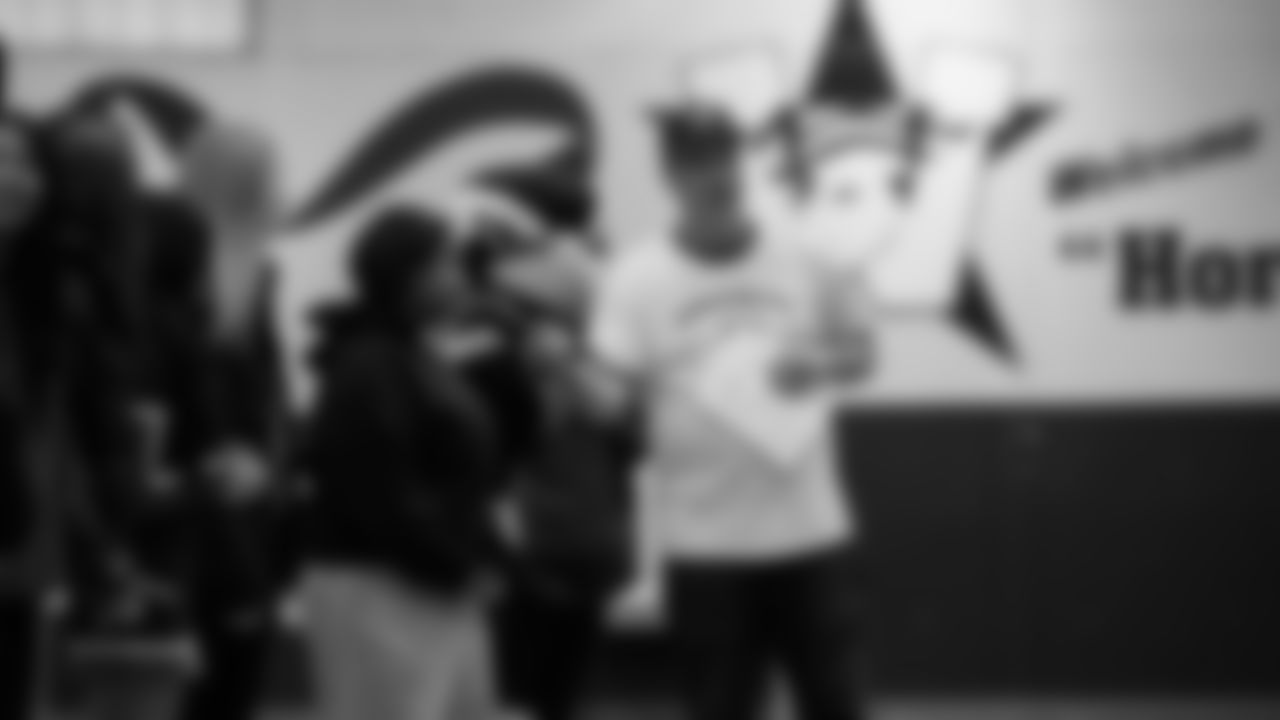 The Seahawks, Safeway, Delta Air Lines, Coca-Cola, and Head & Shoulders surprised Washington High School with a grant to support their girls flag football program on Tuesday, November 25, 2025.