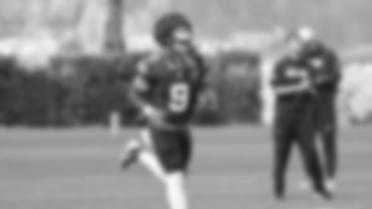 Seahawks running back Kenneth Walker III (9) practiced on Wednesday, October 29, 2025 at the Virginia Mason Athletic Center.