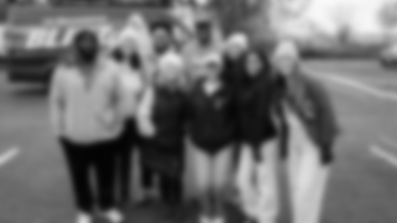 Seahawks Legend Marcus Trufant, quarterback Jalen Milroe, Blitz and the Seahawks Dancers participated in the Tacoma Police Department and Friends Thanksgiving Turkey Giveaway on November 18, 2025.