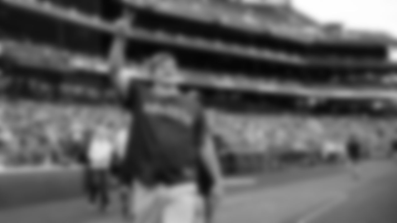 Seahawks guard Grey Zabel (76) threw the ceremonial first pitch for the Mariners vs. Twins game on Friday, May 30, 2025 at T-Mobile Park.