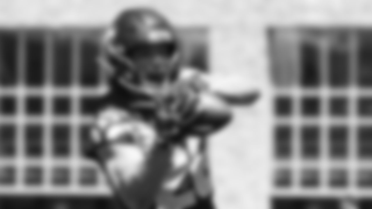 Seahawks running back Zach Charbonnet (26) participated in a workout on day one of OTAs on Tuesday, May 27, 2025 at the Virginia Mason Athletic Center.
