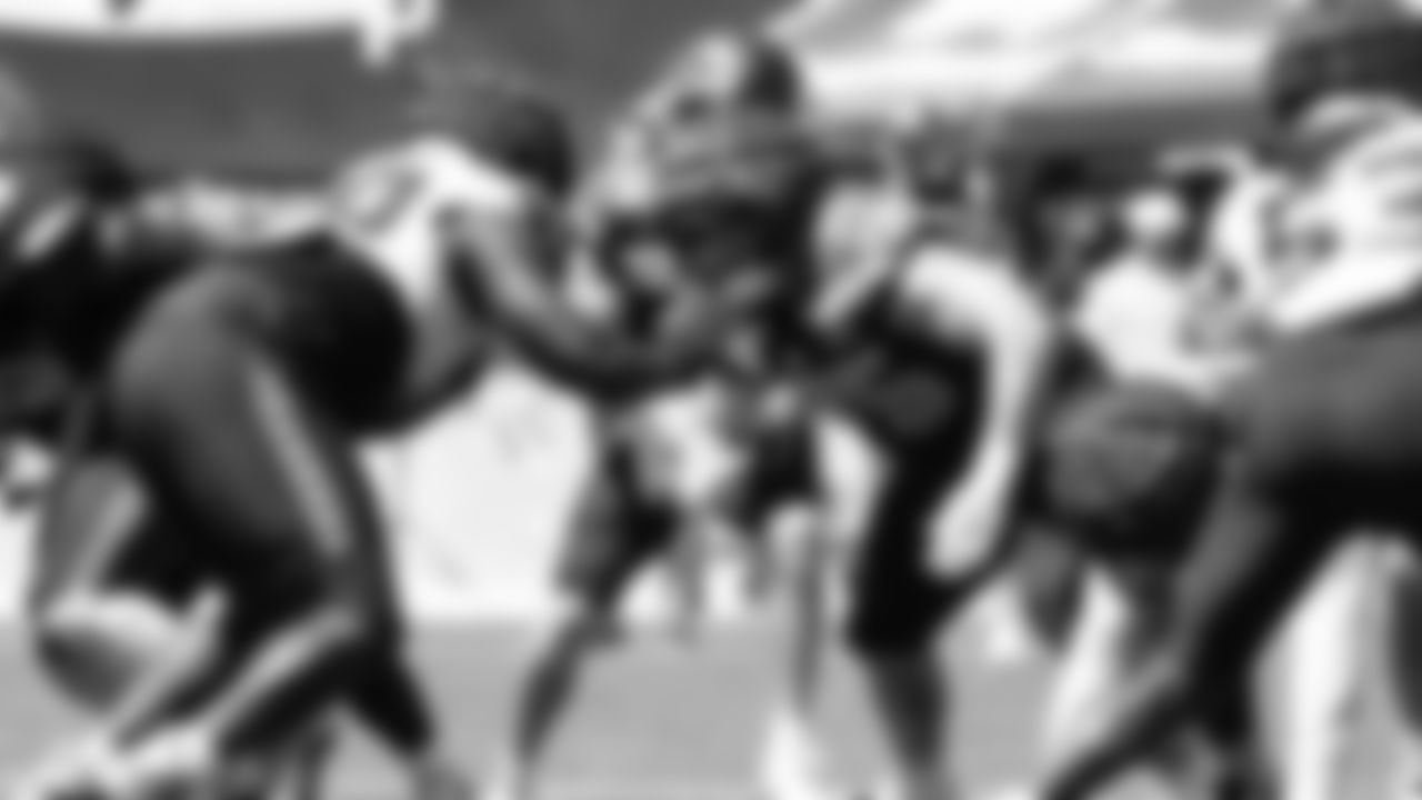 Seahawks guard Grey Zabel (76) practiced on day five of training camp on July 28, 2025 at the Virginia Mason Athletic Center.