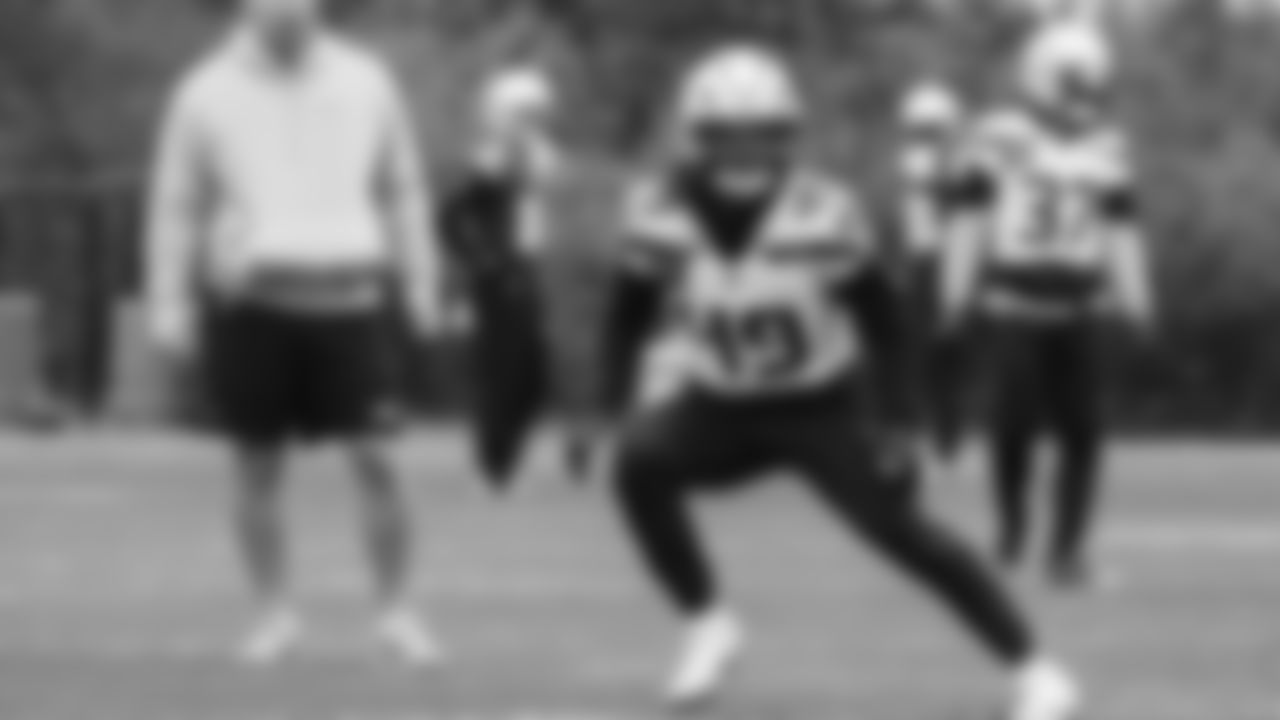 Seahawks linebacker Chris Paul Jr. (49) practiced on Thursday, November 27, 2025 at the Virginia Mason Athletic Center.