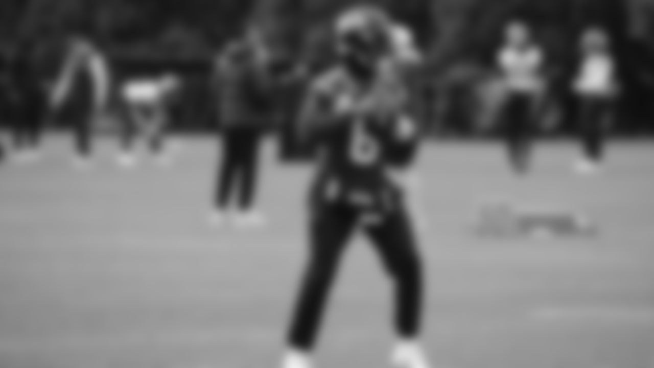 Seahawks quarterback Jalen Milroe (6) practiced on Thursday, January 8, 2026 at the Virginia Mason Athletic Center.