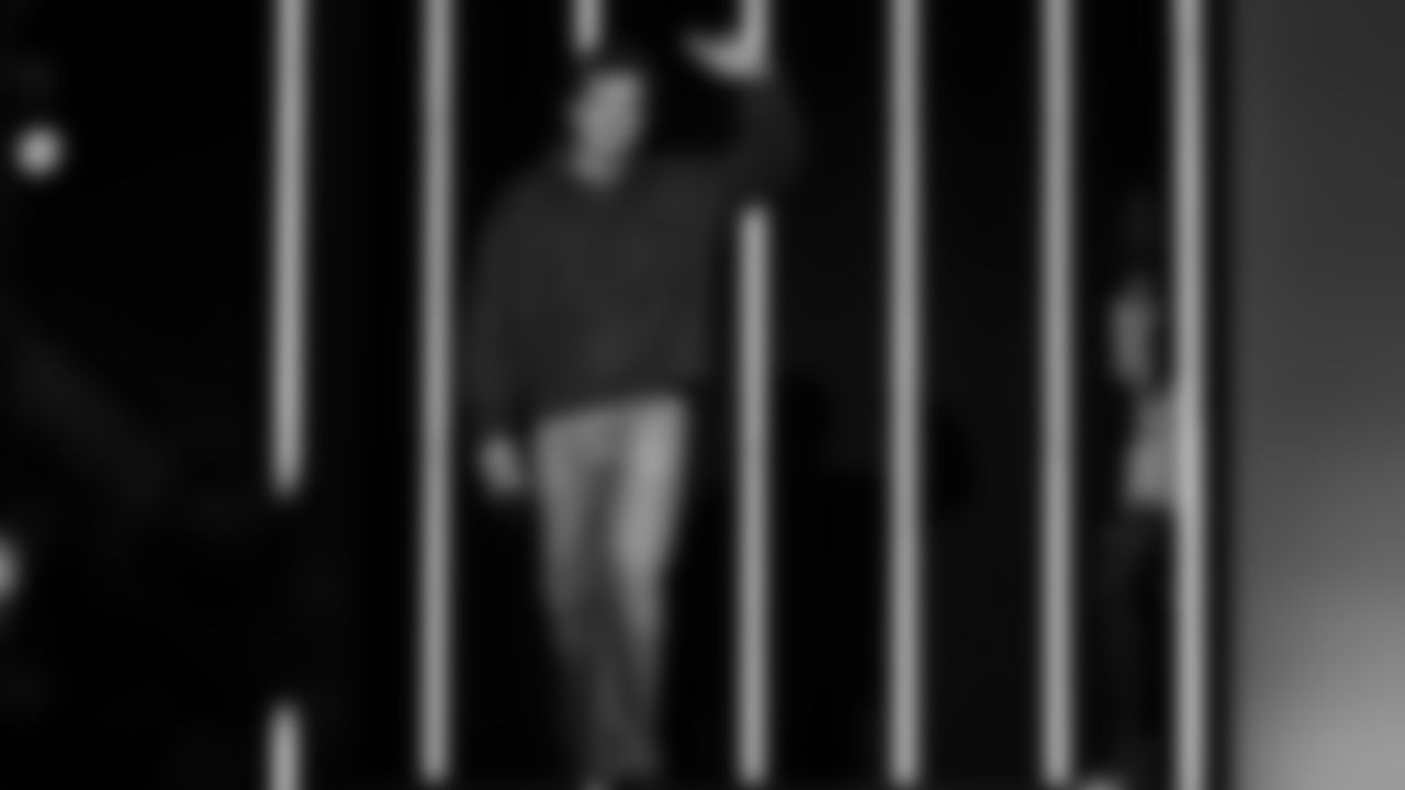 Charlie Puth walks to the stage at the Apple Music Halftime Show press conference ahead of the Super Bowl 60 football game on Thursday, February 5, 2026 in San Francisco. (Logan Bowles/NFL)