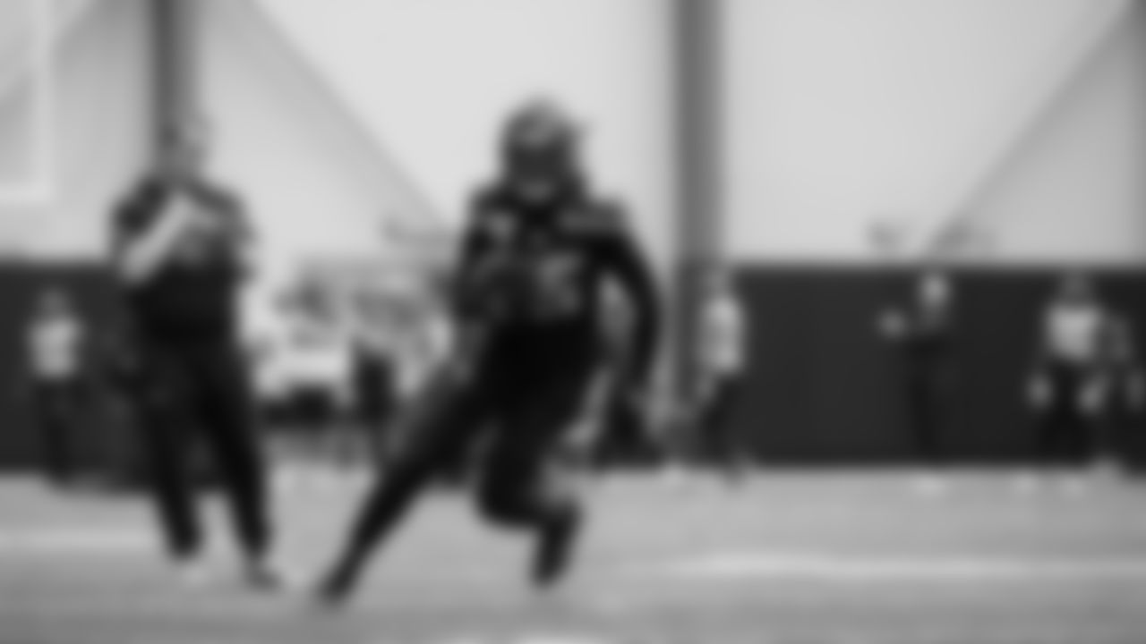 Seahawks wide receiver Tyrone Broden (85) practiced on Thursday, November 6, 2025 at the Virginia Mason Athletic Center.