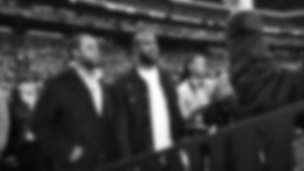 Seahawks Legends Kam Chancellor and Richard Sherman at Lumen Field for the NFC divisional round game vs. the San Francisco 49ers on January 17, 2026.