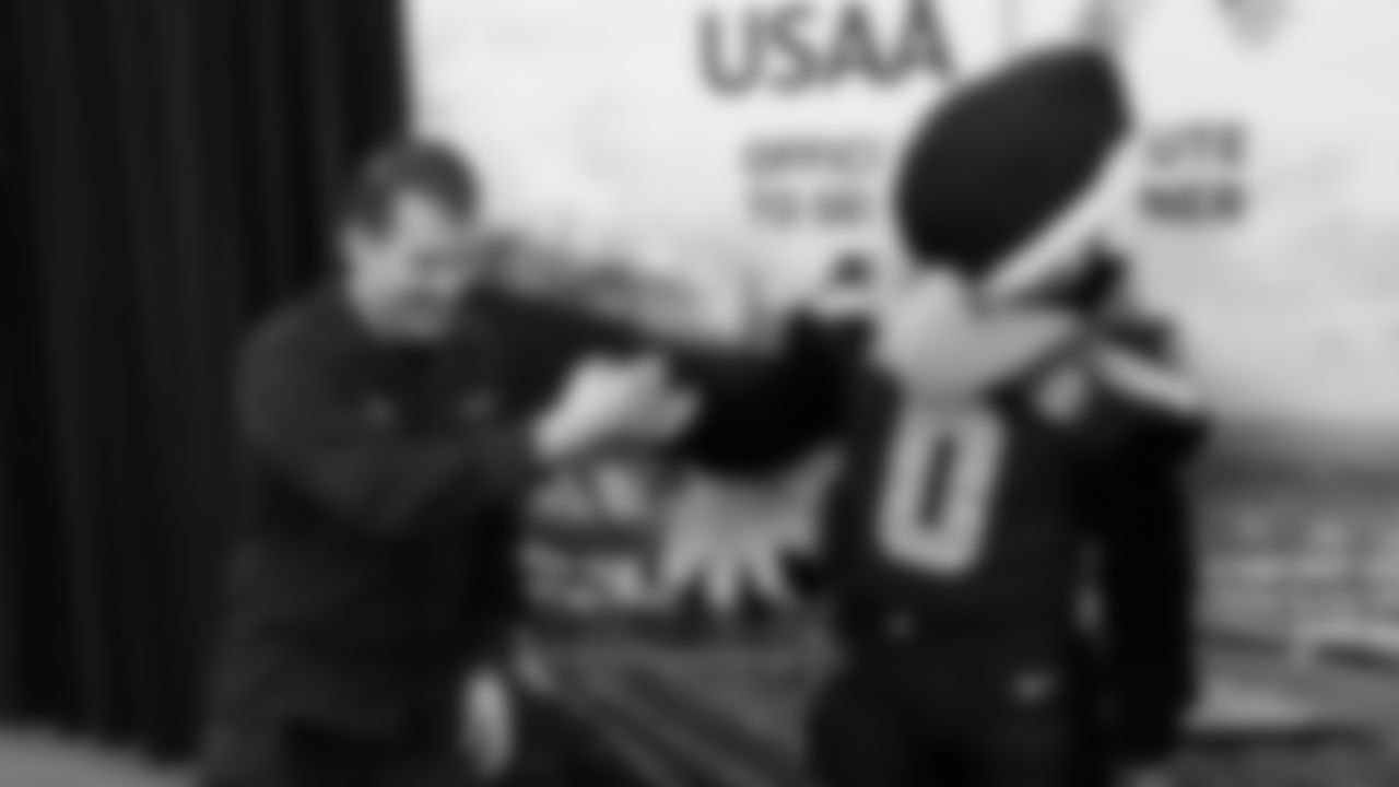 USAA's "Change of Command" event is to celebrate a different military service each year: rotating through the 5 branches -- Army, Airforce, Navy, Coast Guard, Marines.