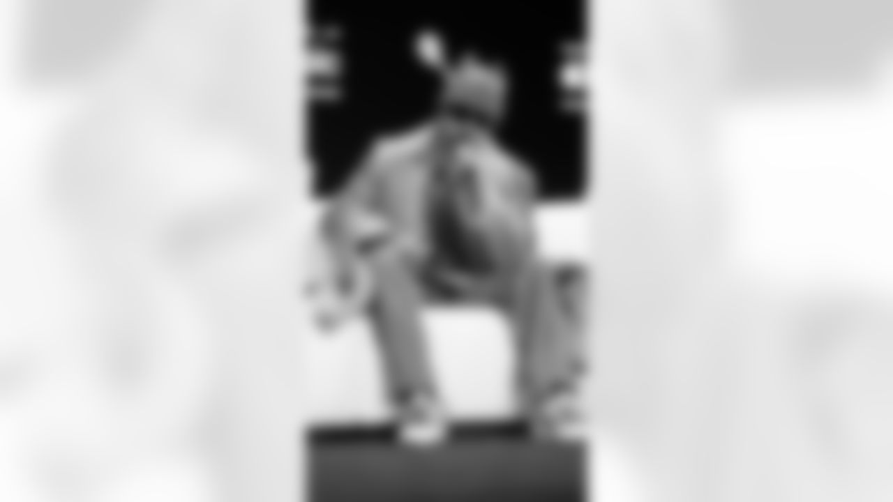 Bad Bunny speaks to the media at the Apple Music Halftime Show press conference ahead of the Super Bowl 60 football game on Thursday, February 5, 2026 in San Francisco. (Logan Bowles/NFL)