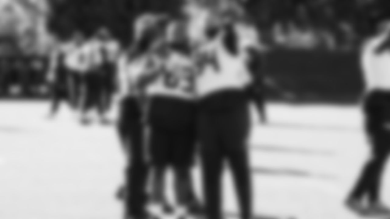 Seahawks nose tackle Bubba Thomas (69) and defensive end Mike Morris (94) practiced on Friday, November 28, 2025 at the Virginia Mason Athletic Center.