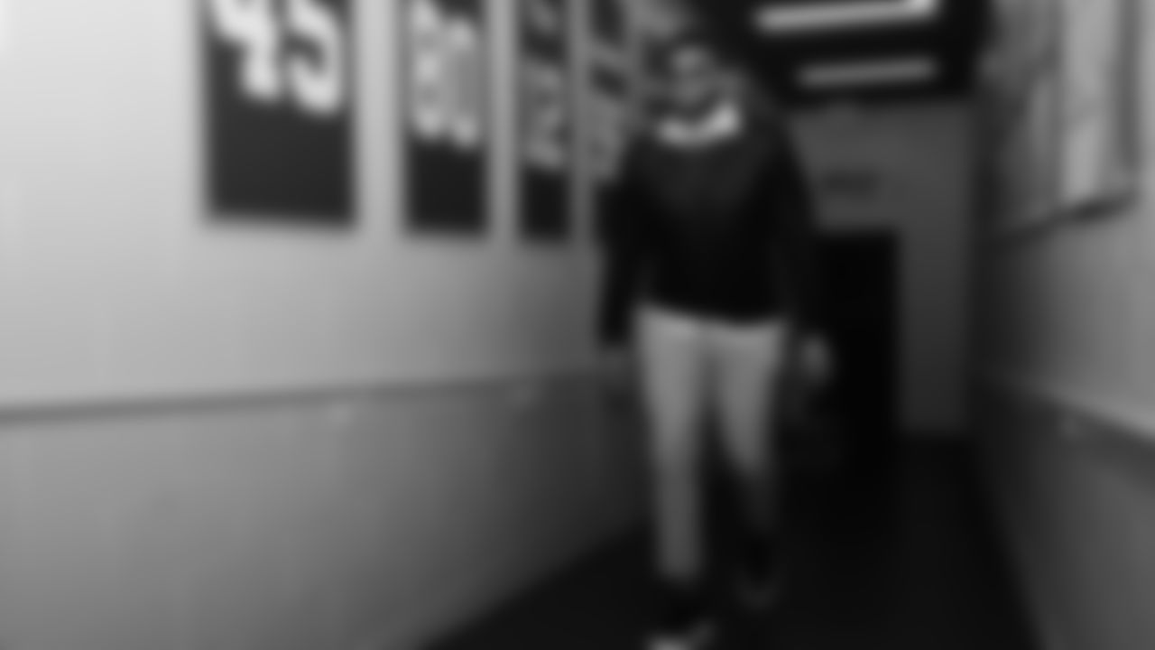 Seahawks defensive end Mike Morris (94) arrived at Lumen Field for the Week 15 matchup vs. the Indianapolis Colts.