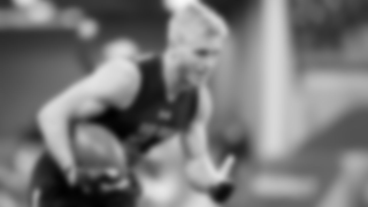 Eastern Washington wide receiver Cooper Kupp is seen in a drill at the 2017 NFL football scouting combine Saturday, March 4, 2017, in Indianapolis. (AP Photo/Gregory Payan)