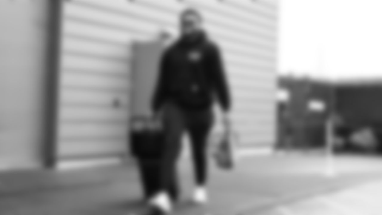 Seahawks defensive end Mike Morris (94) departed the Virginia Mason Athletic Center on Friday, December 5, 2025 for the Week 14 trip to Atlanta.