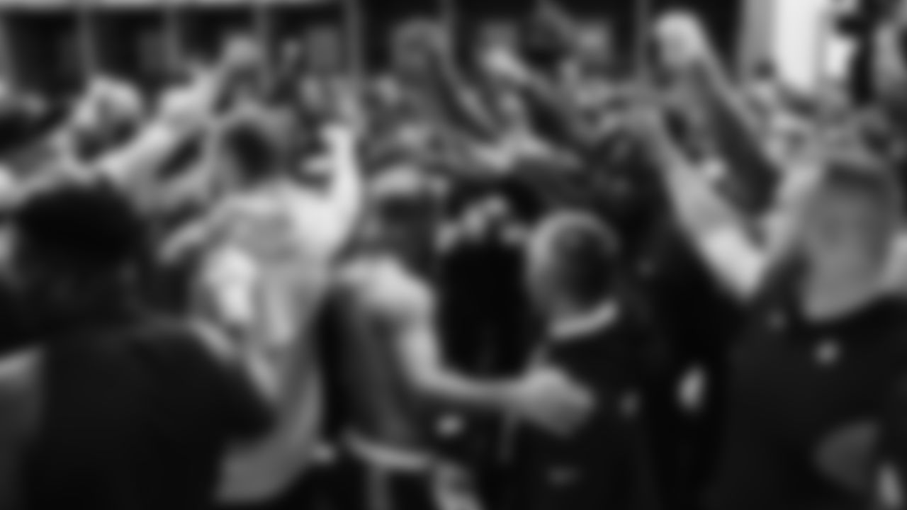 The Seahawks celebrated the 41-6 victory over the 49ers in the NFC Divisional Round game on January 17, 2026 at Lumen Field.