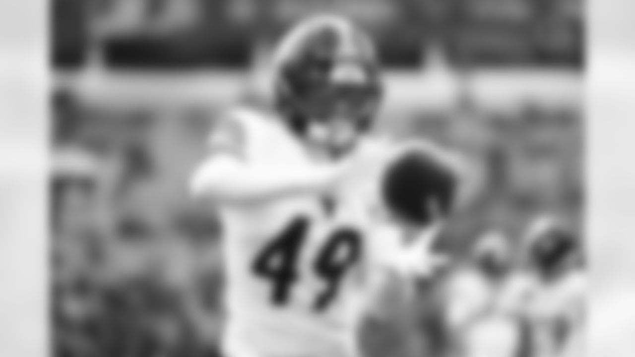 Pittsburgh Steelers defensive back Sebastian Castro (49) during a regular season game between the Pittsburgh Steelers and the Baltimore Ravens, Sunday, Dec. 7, 2025 in Baltimore, MD. (Jared Wickerham / Pittsburgh Steelers)