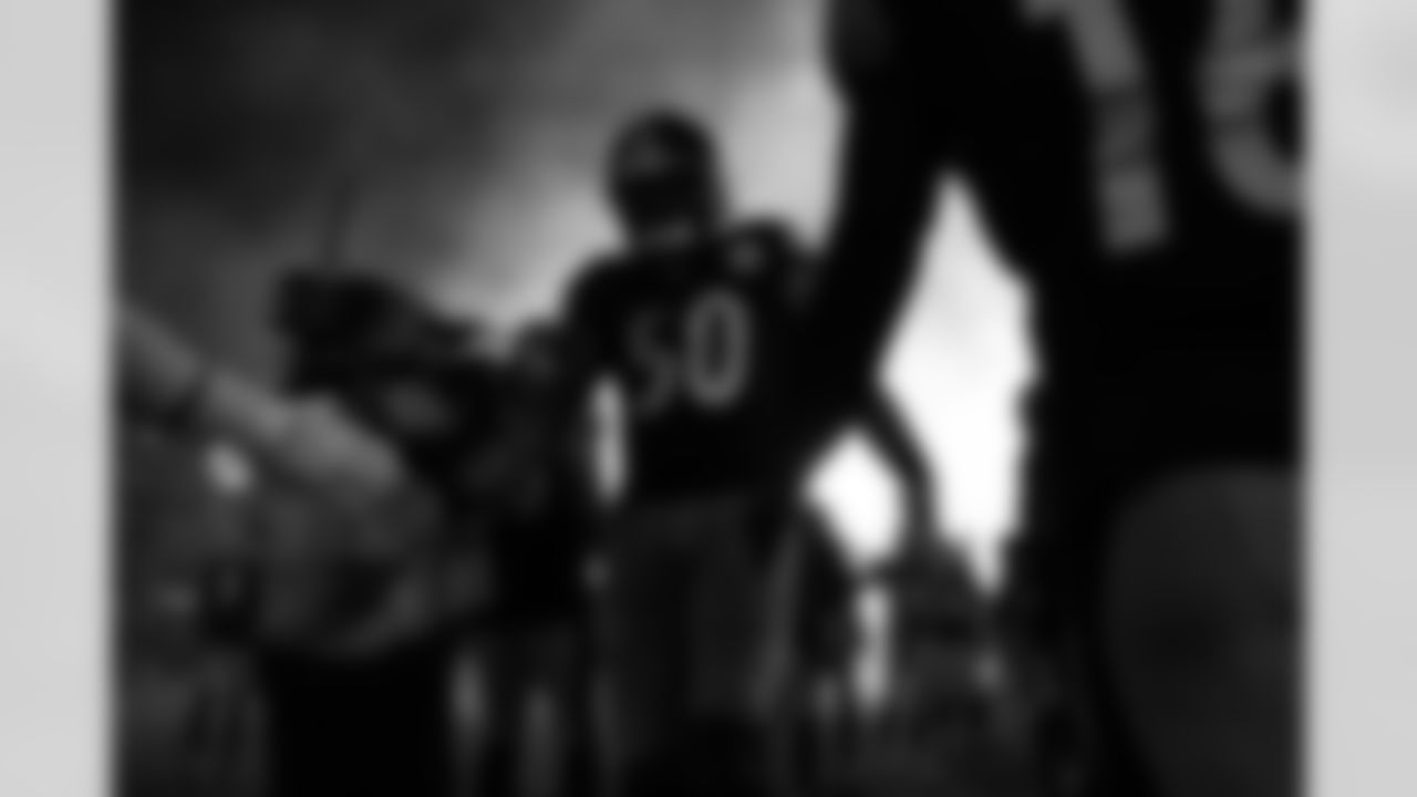 Pittsburgh Steelers linebacker Malik Harrison (50) prior to a regular season game between the Pittsburgh Steelers and the Baltimore Ravens, Sunday, Jan. 4, 2026 in Pittsburgh, PA. The Steelers defeated the Ravens 26-24. (Alysa Rubin / Pittsburgh Steelers)