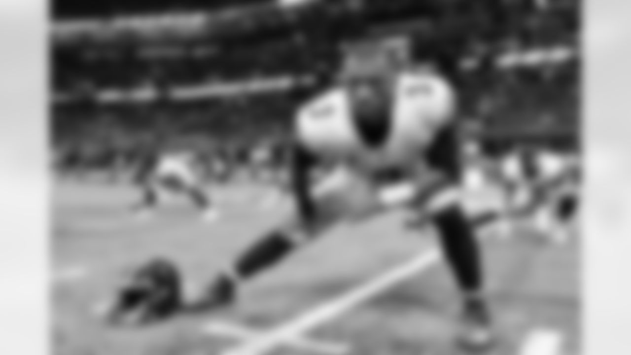 Pittsburgh Steelers quarterback Russell Wilson (3) prior to a regular season game between the Pittsburgh Steelers and the Atlanta Falcons, Sunday, Sept. 8, 2024 in Atlanta, GA. (Kyle Hess / Pittsburgh Steelers)