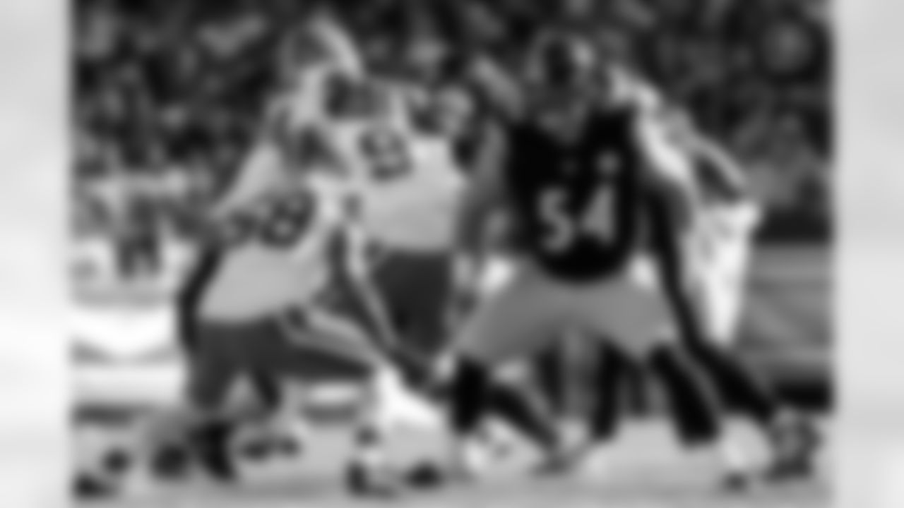 Pittsburgh Steelers center Zach Frazier (54) during a regular season game between the Pittsburgh Steelers and the Cleveland Browns, Sunday, Dec. 8, 2024 in Pittsburgh, PA. (Karl Roser / Pittsburgh Steelers)
