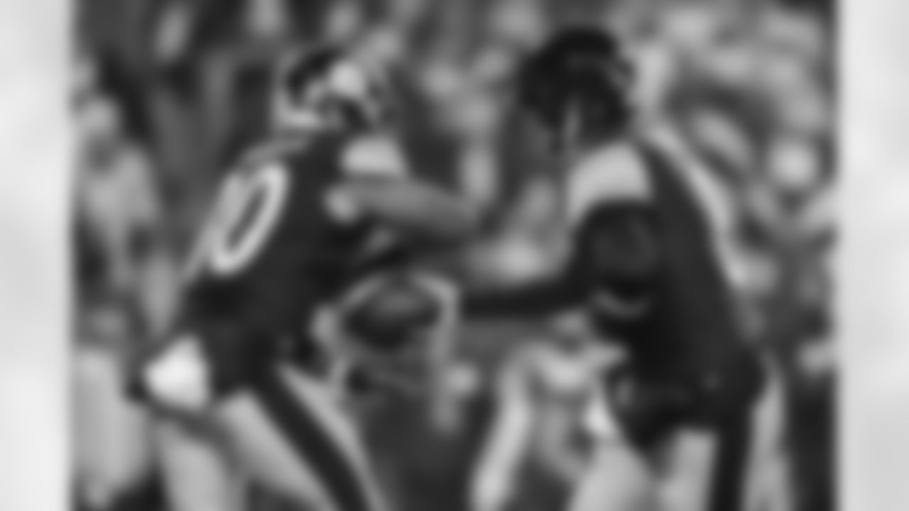 Pittsburgh Steelers quarterback Aaron Rodgers (8) and running back Jaylen Warren (30) during a regular season game between the Pittsburgh Steelers and the Baltimore Ravens, Sunday, Jan. 4, 2026 in Pittsburgh, PA.  (Alysa Rubin / Pittsburgh Steelers)