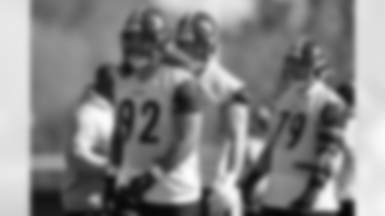 during practice at the UPMC Rooney Sports Complex preparing for a Week 5 matchup against the Dallas Cowboys, Friday, Oct. 4, 2024 in Pittsburgh, PA. (Alysa Rubin / Pittsburgh Steelers)