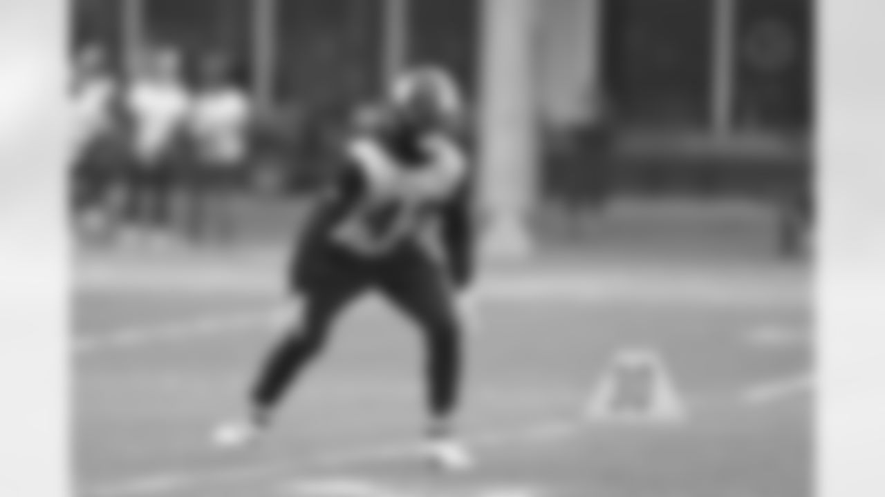 Pittsburgh Steelers cornerback James Pierre (42) during practice at the UPMC Rooney Sports Complex preparing for a Week 12 matchup against the Chicago Bears, Thursday, Nov. 20, 2025 in Pittsburgh, PA. (Karl Roser / Pittsburgh Steelers)