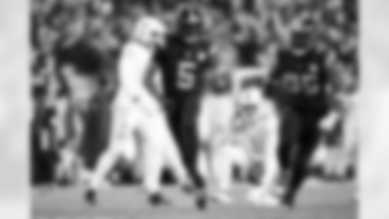 Pittsburgh Steelers cornerback Jalen Ramsey (5) during a regular season game between the Pittsburgh Steelers and the Miami Dolphins, Monday, Dec. 15, 2025 in Pittsburgh, PA. (Karl Roser / Pittsburgh Steelers)