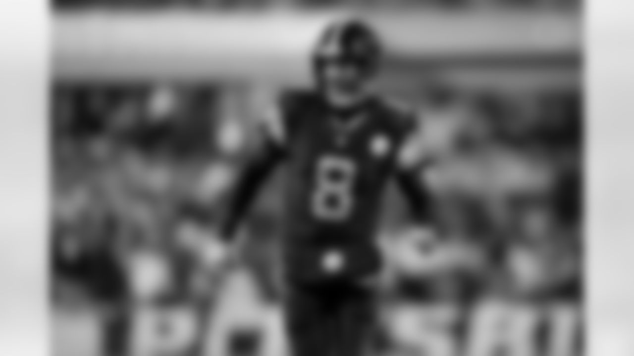 Pittsburgh Steelers quarterback Aaron Rodgers (8) during a regular season game between the Pittsburgh Steelers and the Miami Dolphins, Monday, Dec. 15, 2025 in Pittsburgh, PA. The Steelers defeated the Dolphins 28-15. (Karl Roser / Pittsburgh Steelers)