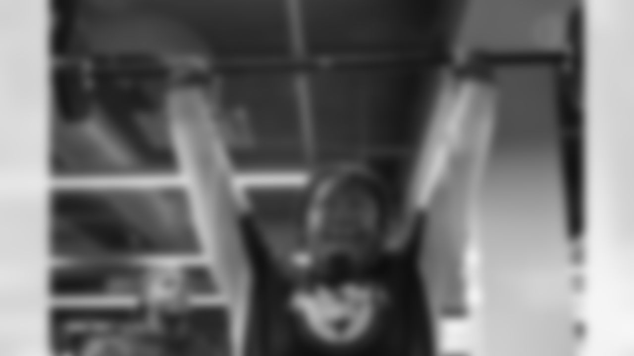 Pittsburgh Steelers defensive tackle Keeanu Benton (95) during Phase One of the voluntary offseason workout program on Tuesday, April 22, 2025 in Pittsburgh, PA. (Alysa Rubin / Pittsburgh Steelers)