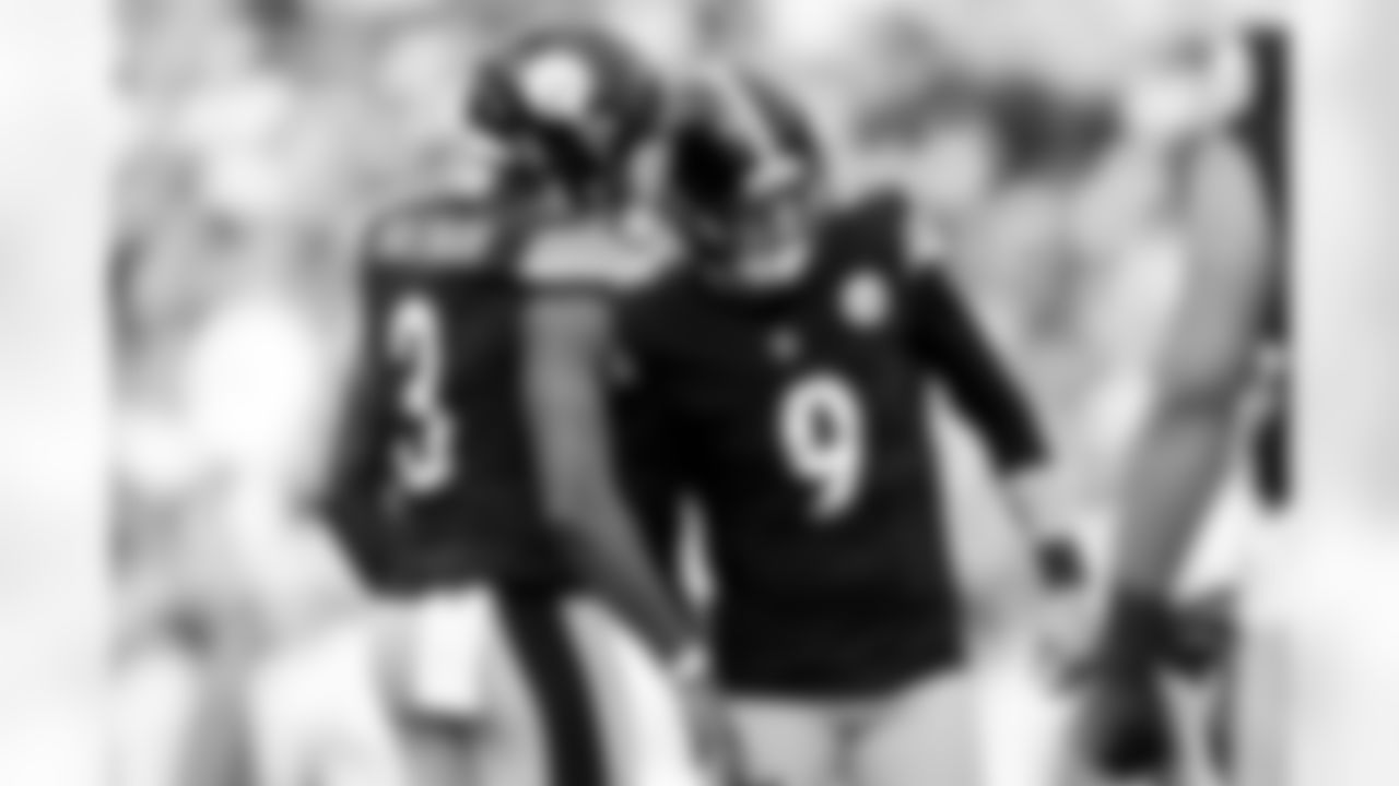 Pittsburgh Steelers kicker Chris Boswell (9) and punter Corliss Waitman (3) during a regular season game between the Pittsburgh Steelers and the Indianapolis Colts, Sunday, Nov. 2, 2025 in Pittsburgh, PA. (Karl Roser / Pittsburgh Steelers)