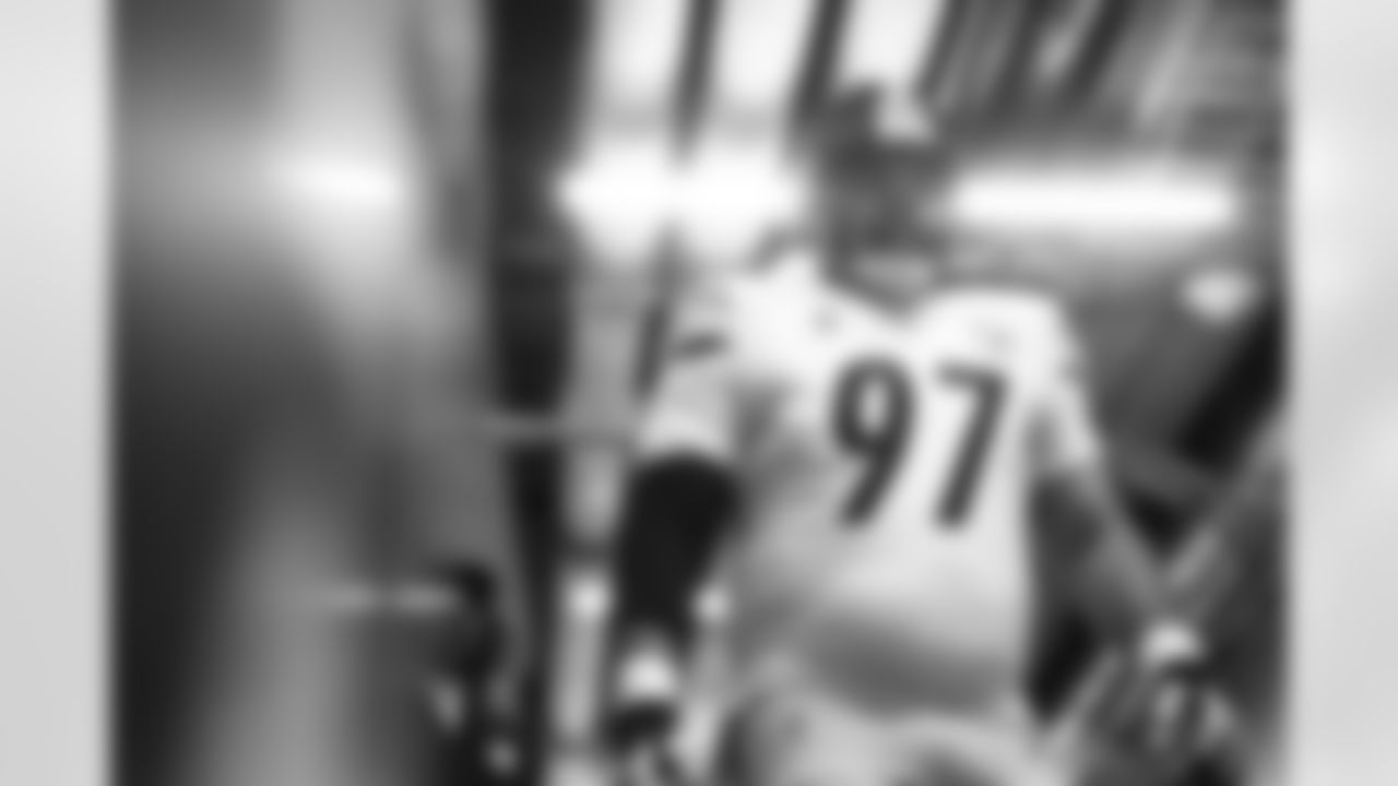 Pittsburgh Steelers defensive tackle Cameron Heyward (97) during a regular season game between the Pittsburgh Steelers and the Cleveland Browns, Sunday, Dec. 28, 2025 in Cleveland, OH. (Jared Wickerham / Pittsburgh Steelers)